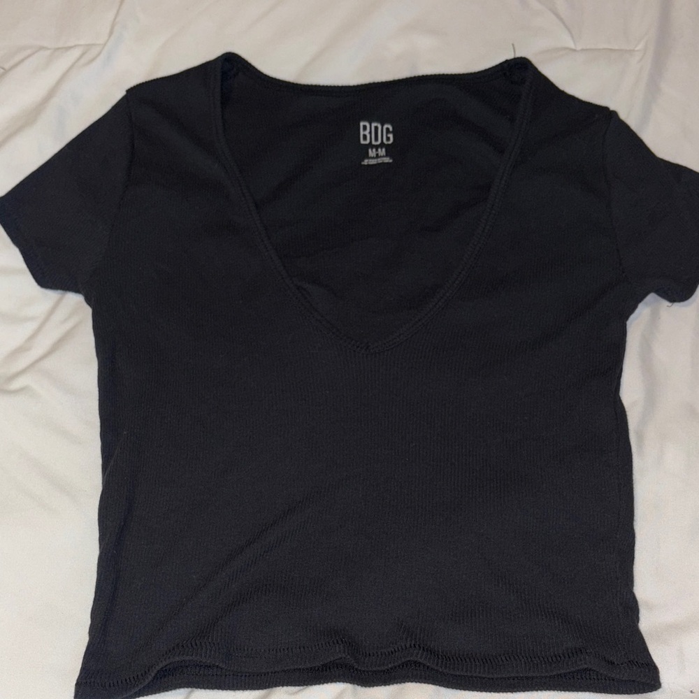 BDG Women's Charcoal V-Neck Tee